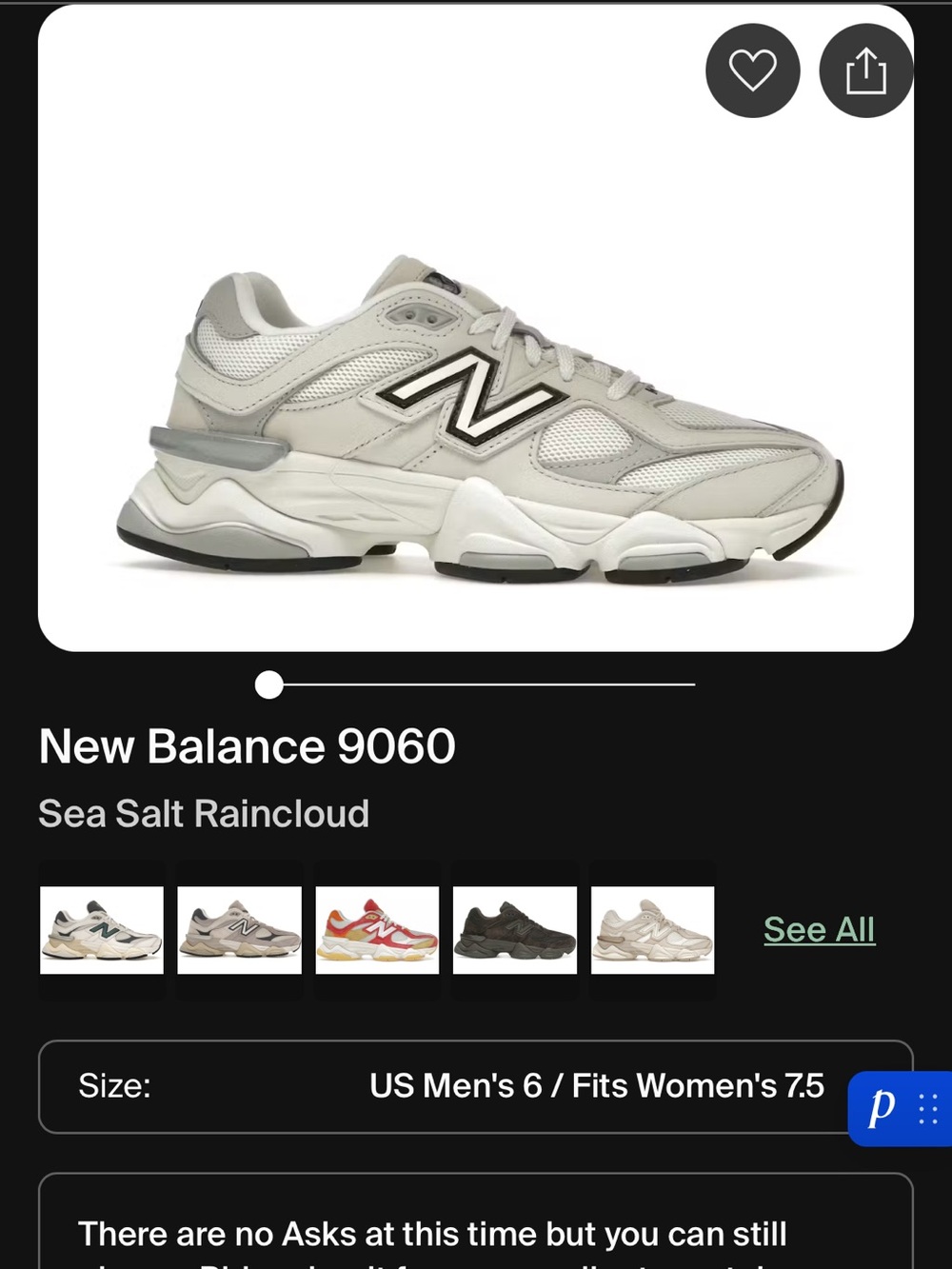 New Balance 9060 Sneakers - Sea Salt / Raincloud